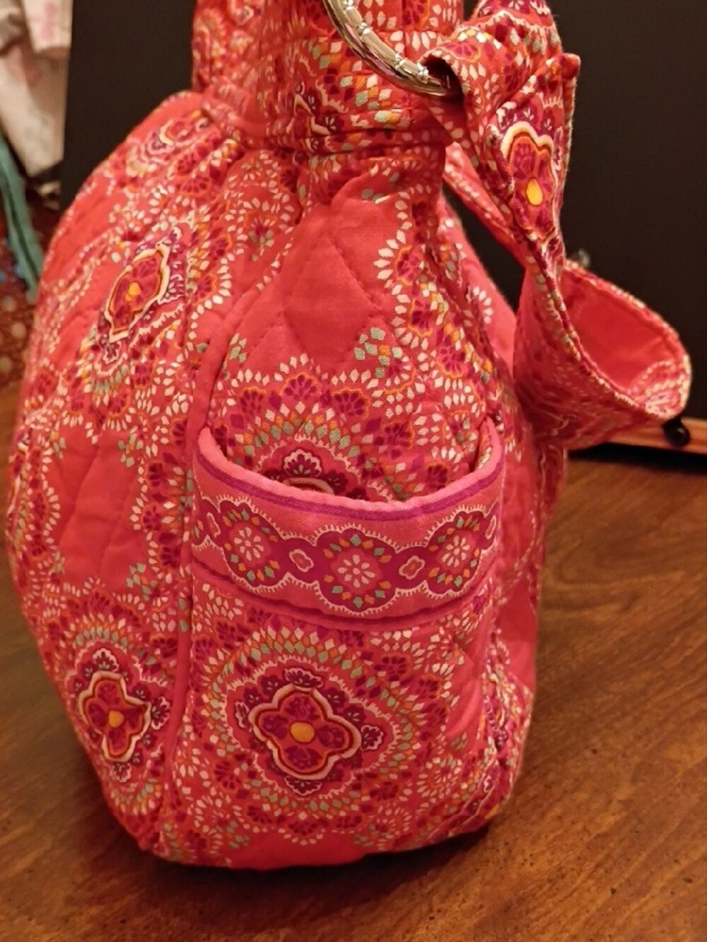 Vera Bradley Reversible Tote In Paprika Pattern - Picture 2 of 5